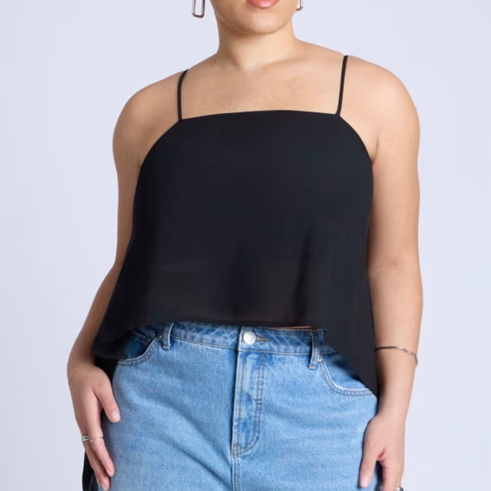 Eloquii Cascading Crop Top
